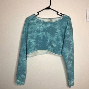 Forever 21 Tie Dye crop top activewear sweatshirt - size small